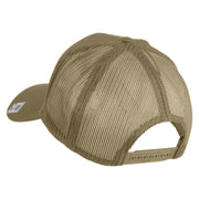 United States Marines Semper Fi Emblem Embroidered Solid Cotton Twill Mesh Prostyle Cap - Khaki OSFM