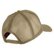 United States Marines Semper Fi Emblem Embroidered Solid Cotton Twill Mesh Prostyle Cap - Khaki OSFM