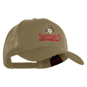 United States Marines Semper Fi Emblem Embroidered Solid Cotton Twill Mesh Prostyle Cap - Khaki OSFM