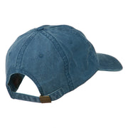 Indiana State Map Embroidered Washed Cotton Cap