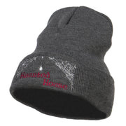 Halloween Haunted House Embroidered Beanie