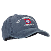 82nd Airborne Veteran Embroidered Washed Cotton Twill Cap