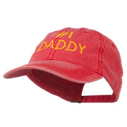 Number One Daddy Embroidered Washed Cotton Cap