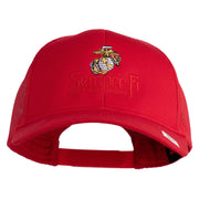 United States Marines Semper Fi Emblem Embroidered Solid Cotton Twill Mesh Prostyle Cap - Red OSFM