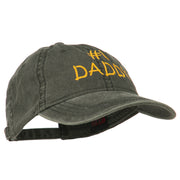 Number One Daddy Embroidered Washed Cotton Cap