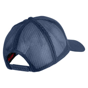 United States Marines Semper Fi Emblem Embroidered Solid Cotton Twill Mesh Prostyle Cap - Navy OSFM