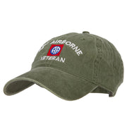 82nd Airborne Veteran Embroidered Washed Cotton Twill Cap