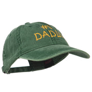 Number One Daddy Embroidered Washed Cotton Cap