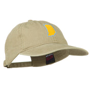 Indiana State Map Embroidered Washed Cotton Cap