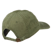 Indiana State Map Embroidered Washed Cotton Cap