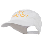 Number One Daddy Embroidered Washed Cotton Cap