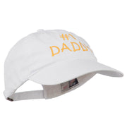 Number One Daddy Embroidered Washed Cotton Cap