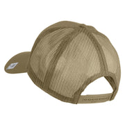 Devil Dog Embroidered Solid Cotton Twill Mesh Prostyle Cap - Khaki OSFM