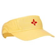 New Mexico Flag Logo Embroidered Pro Style Cotton Washed Visor