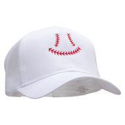 Baseball Smile  Embroidered Solid Cotton Prostyle Twill Mesh Cap