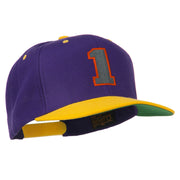 Athletic Number 1 Embroidered Classic Two Tone Cap