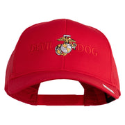 Devil Dog Embroidered Solid Cotton Twill Mesh Prostyle Cap - Red OSFM
