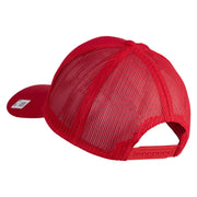 Devil Dog Embroidered Solid Cotton Twill Mesh Prostyle Cap - Red OSFM