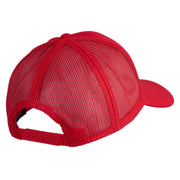 Devil Dog Embroidered Solid Cotton Twill Mesh Prostyle Cap - Red OSFM