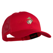 Devil Dog Embroidered Solid Cotton Twill Mesh Prostyle Cap - Red OSFM