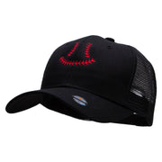 Baseball Smile  Embroidered Solid Cotton Prostyle Twill Mesh Cap