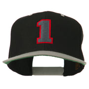 Athletic Number 1 Embroidered Classic Two Tone Cap