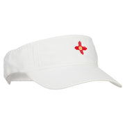 New Mexico Flag Logo Embroidered Pro Style Cotton Washed Visor