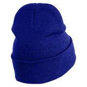 Zebra Danios Embroidered 12 inch Acrylic Blank Cuff Long Beanie - Royal OSFM