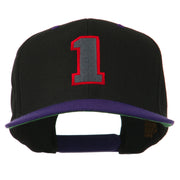 Athletic Number 1 Embroidered Classic Two Tone Cap