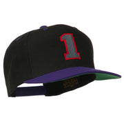 Athletic Number 1 Embroidered Classic Two Tone Cap