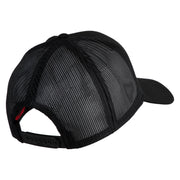 Devil Dog Embroidered Solid Cotton Twill Mesh Prostyle Cap - Black OSFM