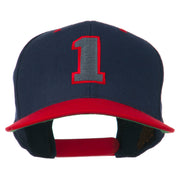 Athletic Number 1 Embroidered Classic Two Tone Cap