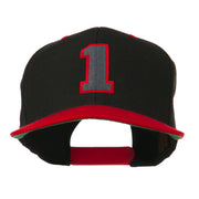 Athletic Number 1 Embroidered Classic Two Tone Cap