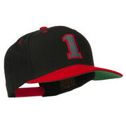 Athletic Number 1 Embroidered Classic Two Tone Cap