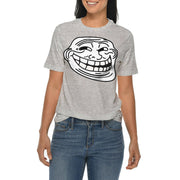 Troll Face Meme Graphic Design Lane Seven Ring Spun Jersey Cotton Short Sleeve Premium T-Shirt