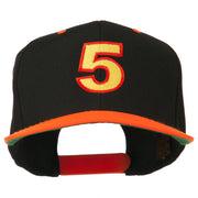 Arial Number 5 Embroidered Classic Two Tone Cap