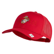 Ooh Rah Embroidered Solid Cotton Twill Mesh Prostyle Cap - Red OSFM