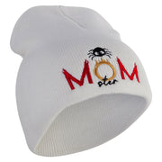 Made in USA Momster Embroidered 8 Inch Short Beanie - White OSFM