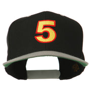 Arial Number 5 Embroidered Classic Two Tone Cap