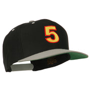 Arial Number 5 Embroidered Classic Two Tone Cap