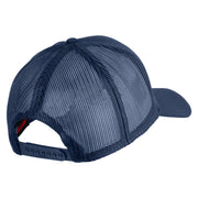 Ooh Rah Embroidered Solid Cotton Twill Mesh Prostyle Cap - Navy OSFM