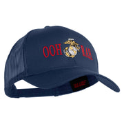 Ooh Rah Embroidered Solid Cotton Twill Mesh Prostyle Cap - Navy OSFM