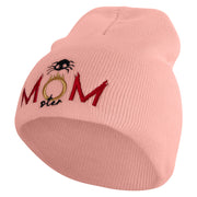 Made in USA Momster Embroidered 8 Inch Short Beanie - Pink OSFM