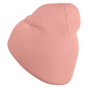 Made in USA Momster Embroidered 8 Inch Short Beanie - Pink OSFM