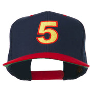 Arial Number 5 Embroidered Classic Two Tone Cap