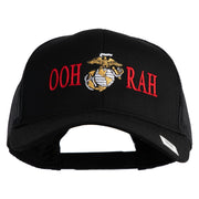 Ooh Rah Embroidered Solid Cotton Twill Mesh Prostyle Cap - Black OSFM