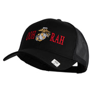 Ooh Rah Embroidered Solid Cotton Twill Mesh Prostyle Cap - Black OSFM
