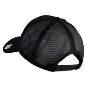 Ooh Rah Embroidered Solid Cotton Twill Mesh Prostyle Cap - Black OSFM