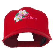 USA State North Carolina Embroidered Low Cap