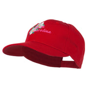 USA State North Carolina Embroidered Low Cap